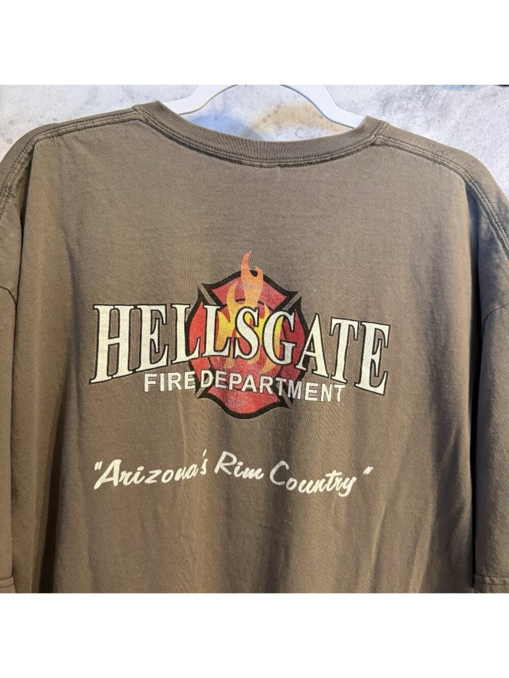 Hellsgate Fire Department Shirt Mens 2XL Tall 2XLT Arizona Rim Country Gildan